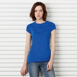 Plain Baby rib short sleeve crew neck t-shirt Bella+Canvas 195 GSM